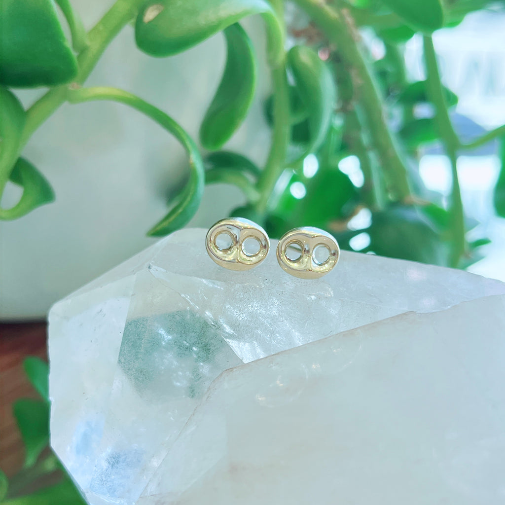 14K Gold Gucci Link Studs