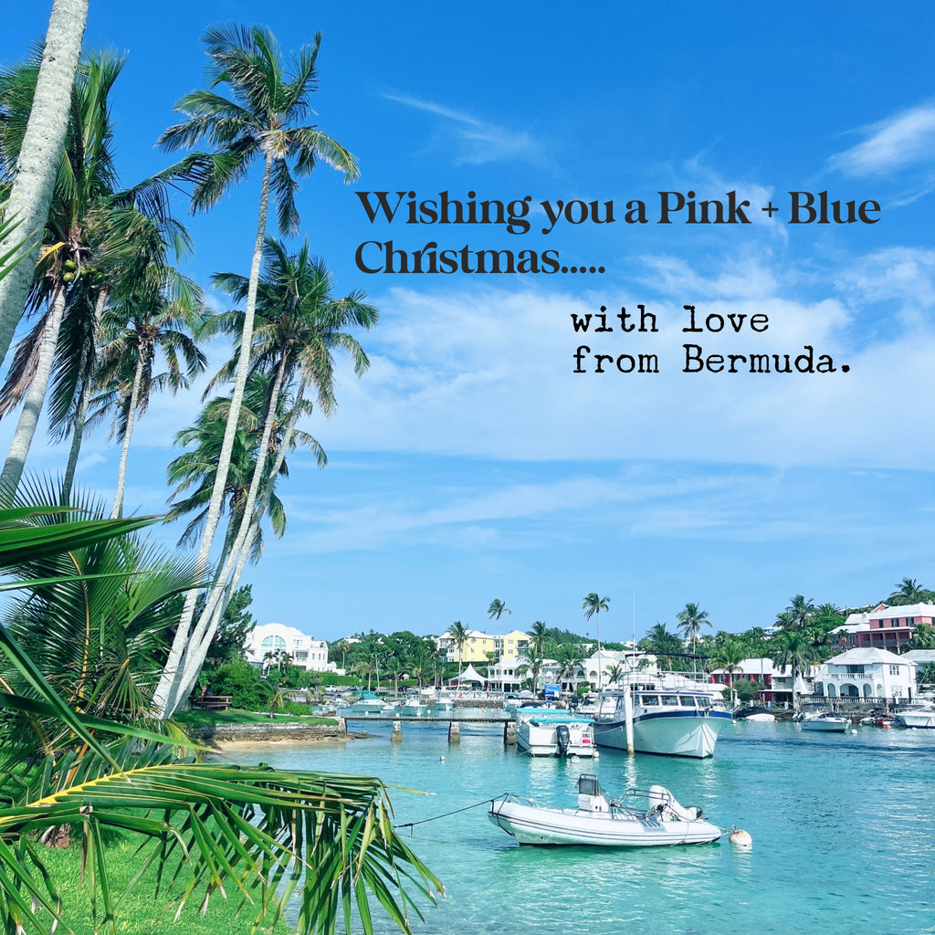 Wishing you a Pink + Blue Christmas …..