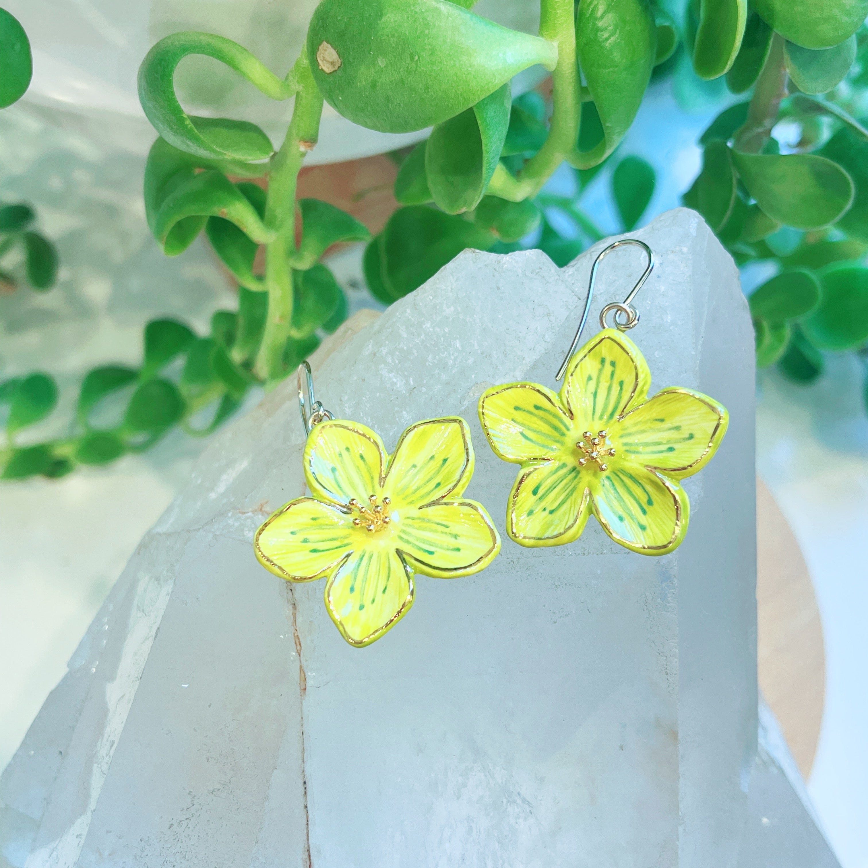 Yellow Flower Earrings