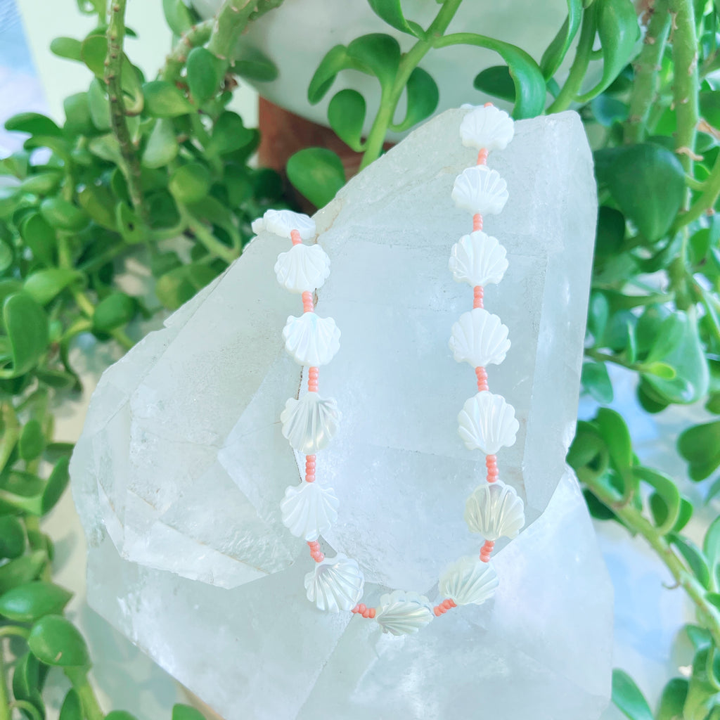 Shell + Coral Necklace