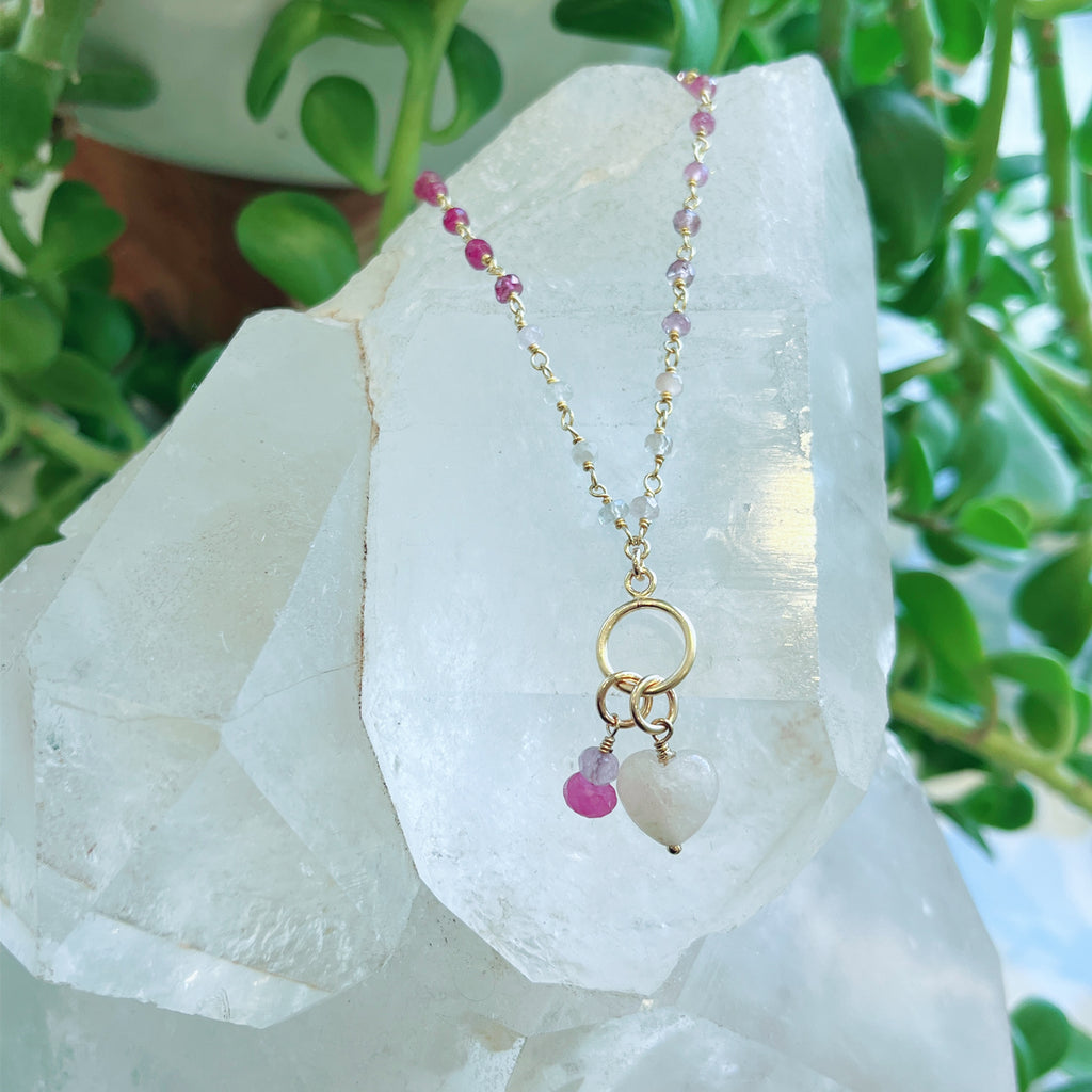 Valentine Pink Sapphire Necklace