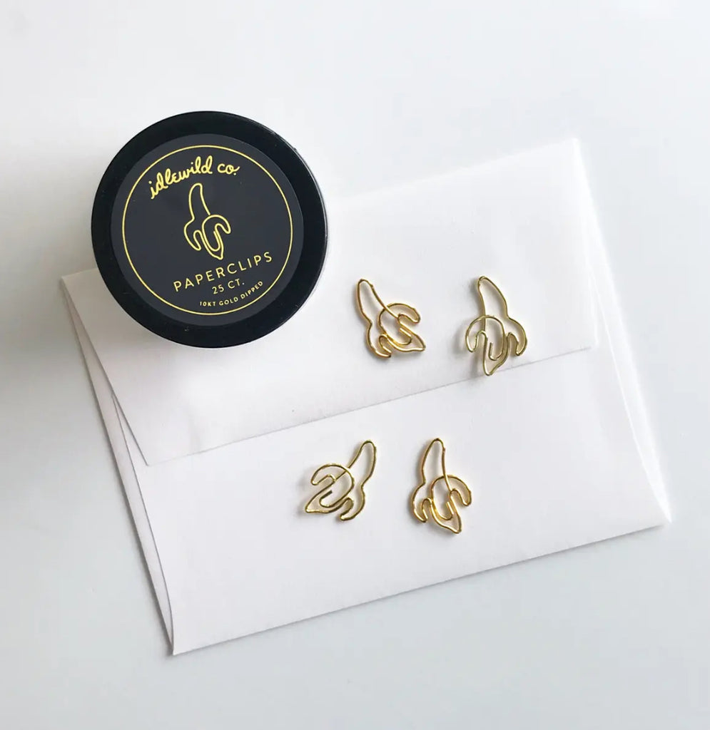 BANANA GOLD PLATED PAPER CLIPS