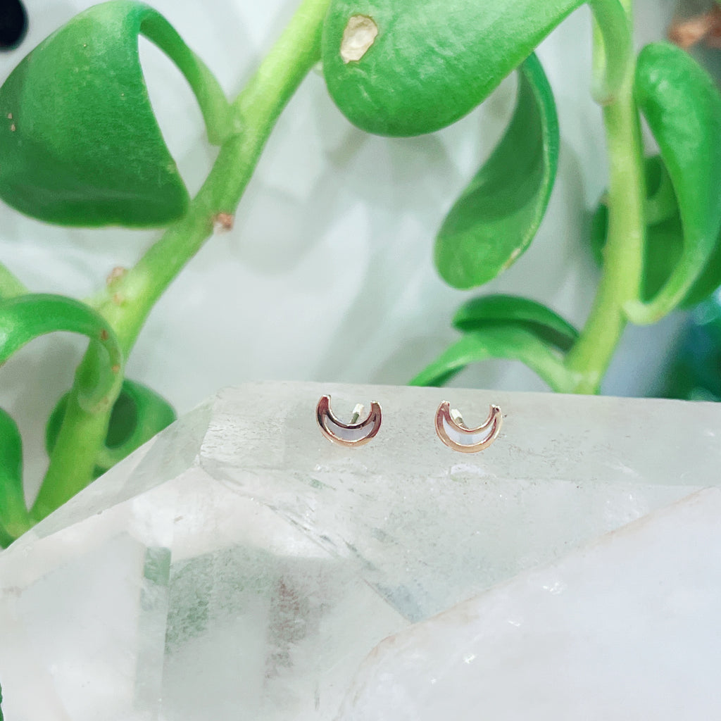 Pearl Moon Studs