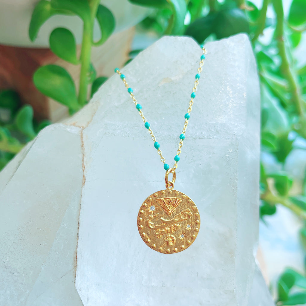 Somers Isle Coin Medallion Enamel Chain