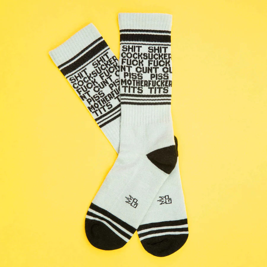 DIRTY WORDS Gym Crew Socks | 1609 Design