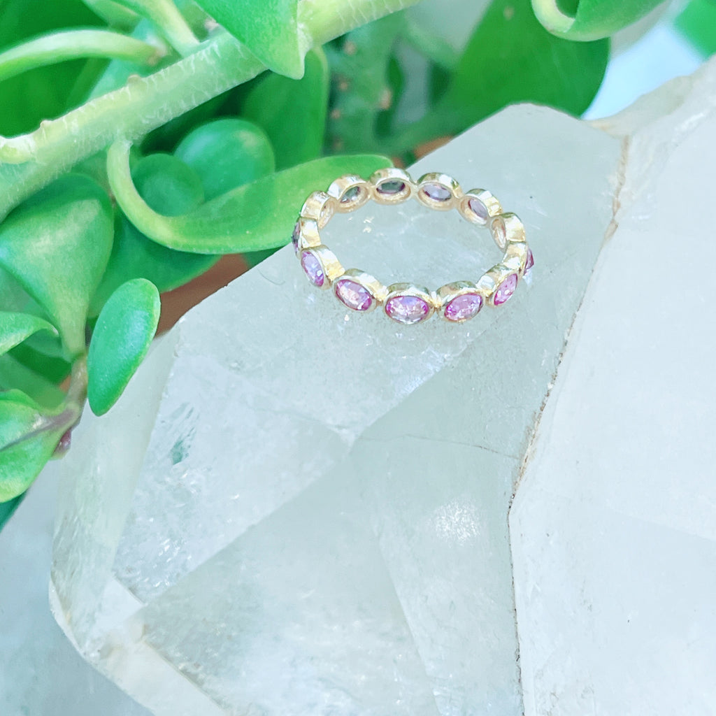 Pink Oleander Sapphire Ring