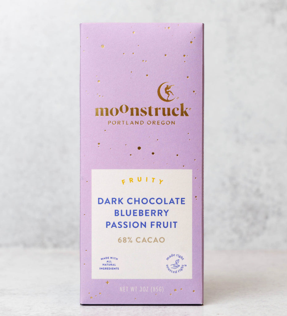 Dark Chocolate Blueberry Passion Fruit Bar