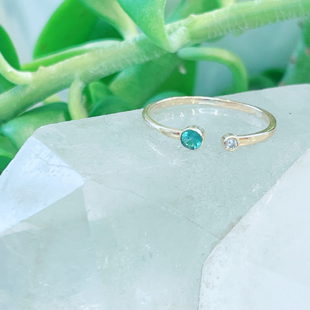 Emerald + Diamond Ring
