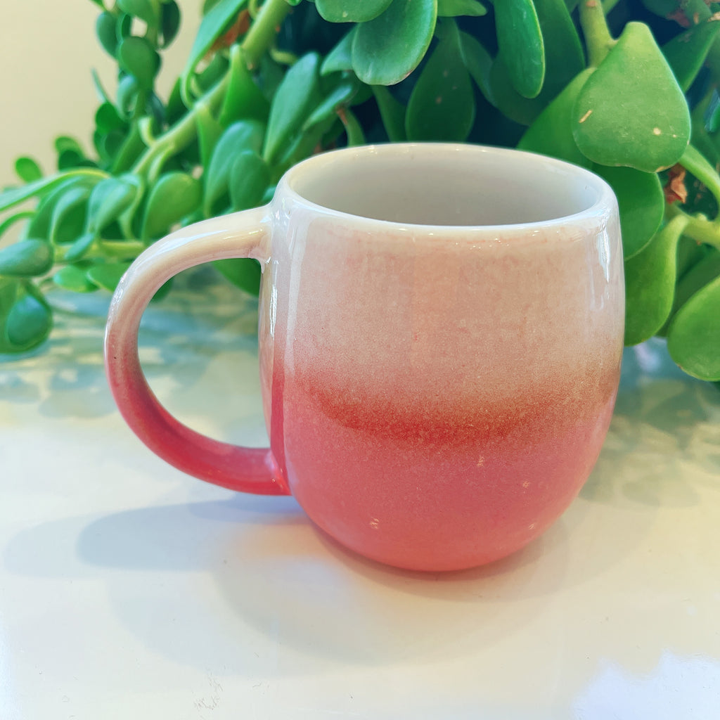 Dip Glazed Ombre Pink Mug