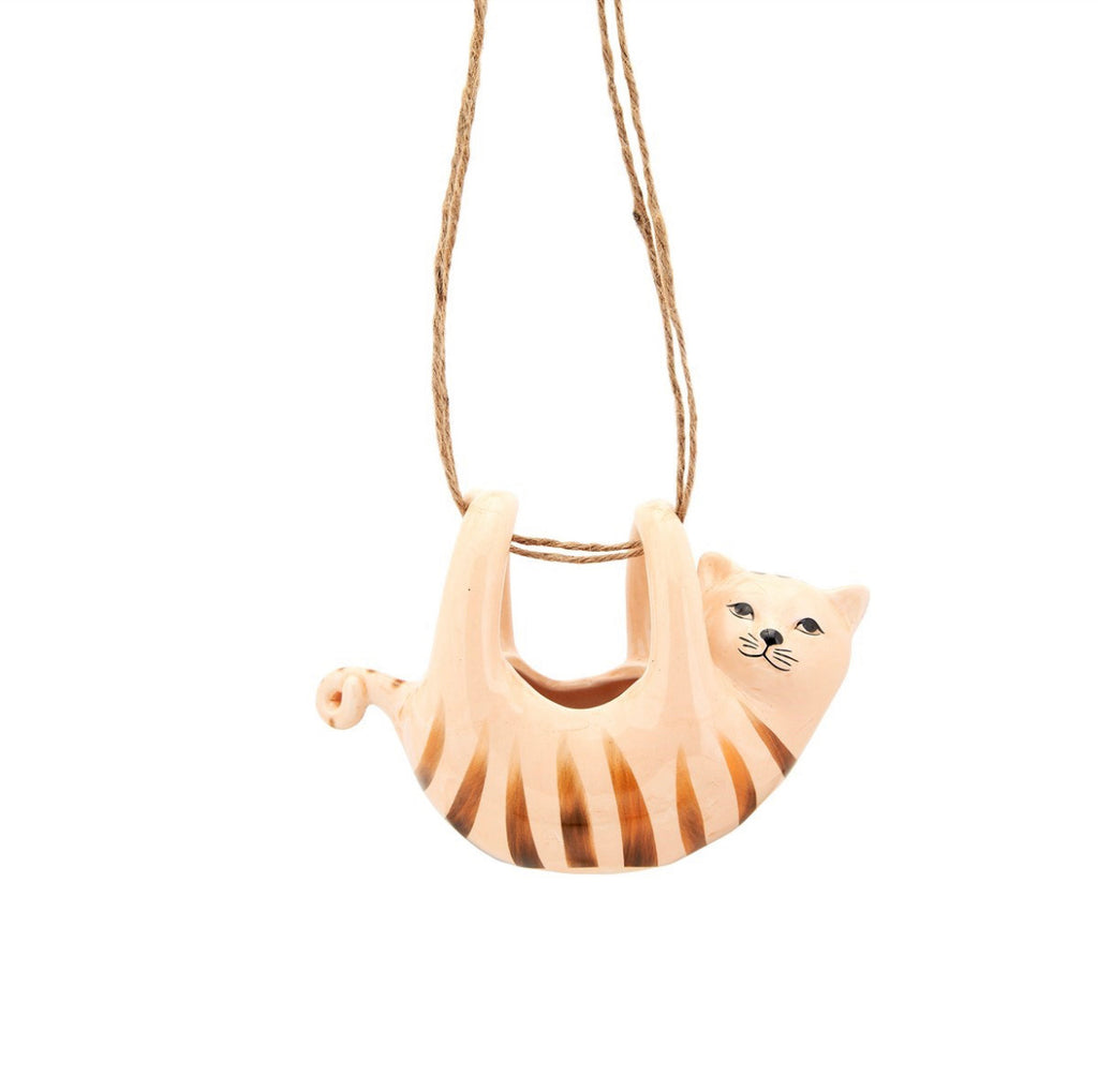 cat hanging planter Cat Hanging Planter