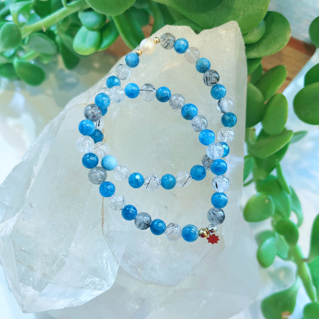 Blue Hues Bracelets w/ charms