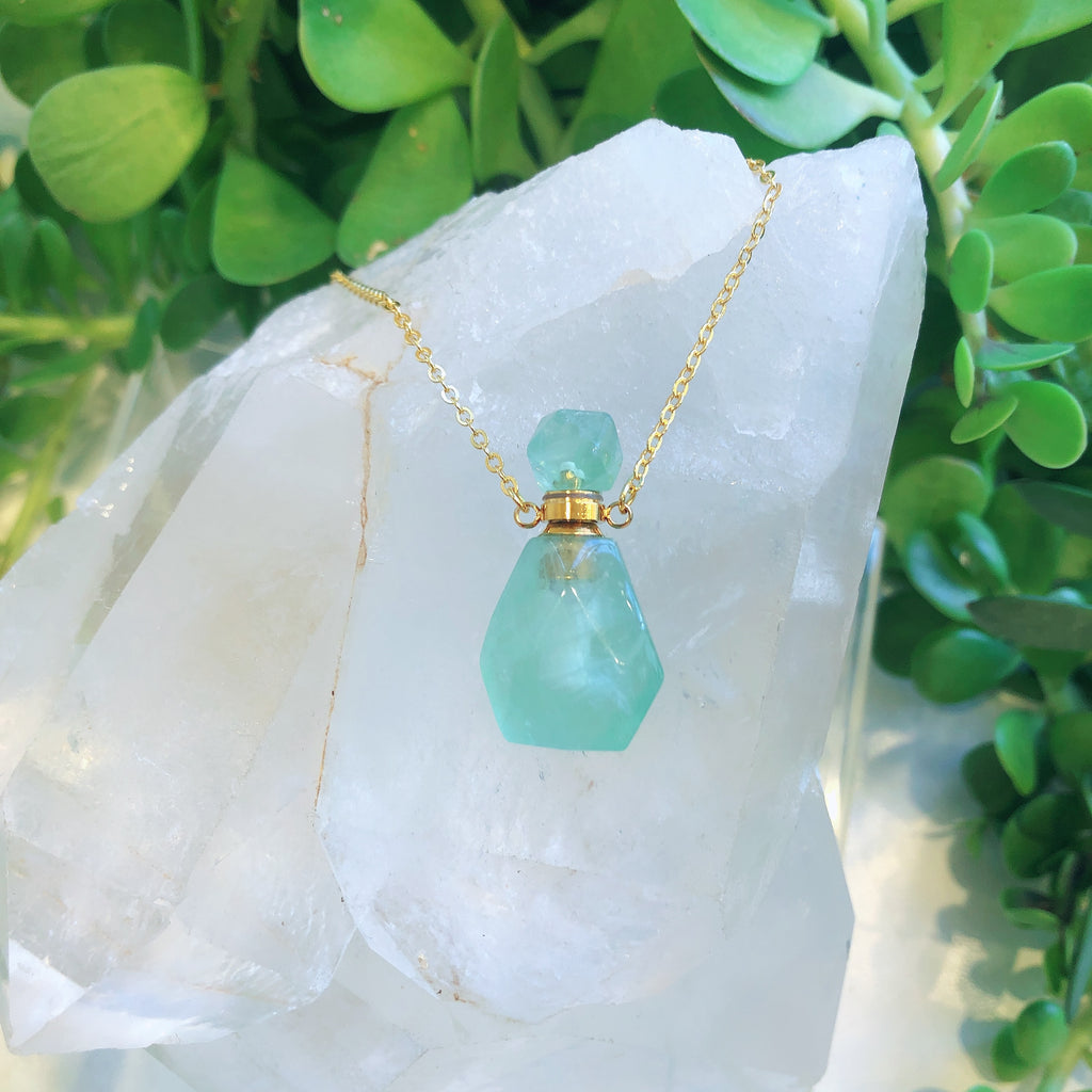 Aromatherapy Crystal Bottle Necklaces
