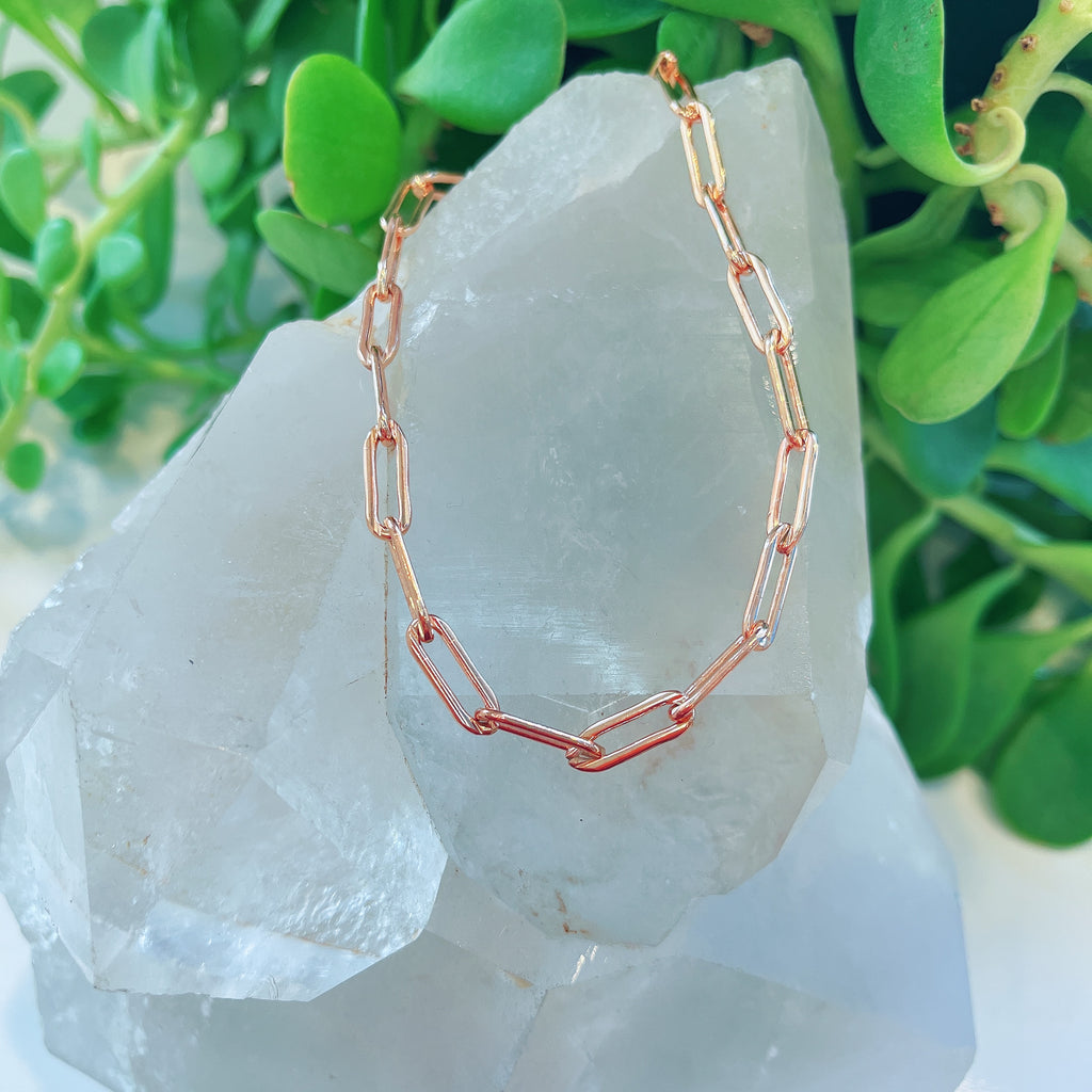 Rose Gold Paperclip Necklace