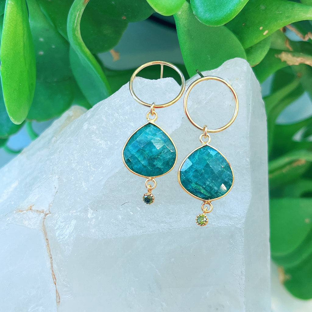 Emerald Circle Earrings