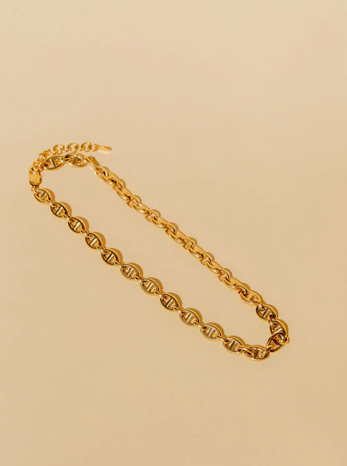 Bold Gold Link Necklace