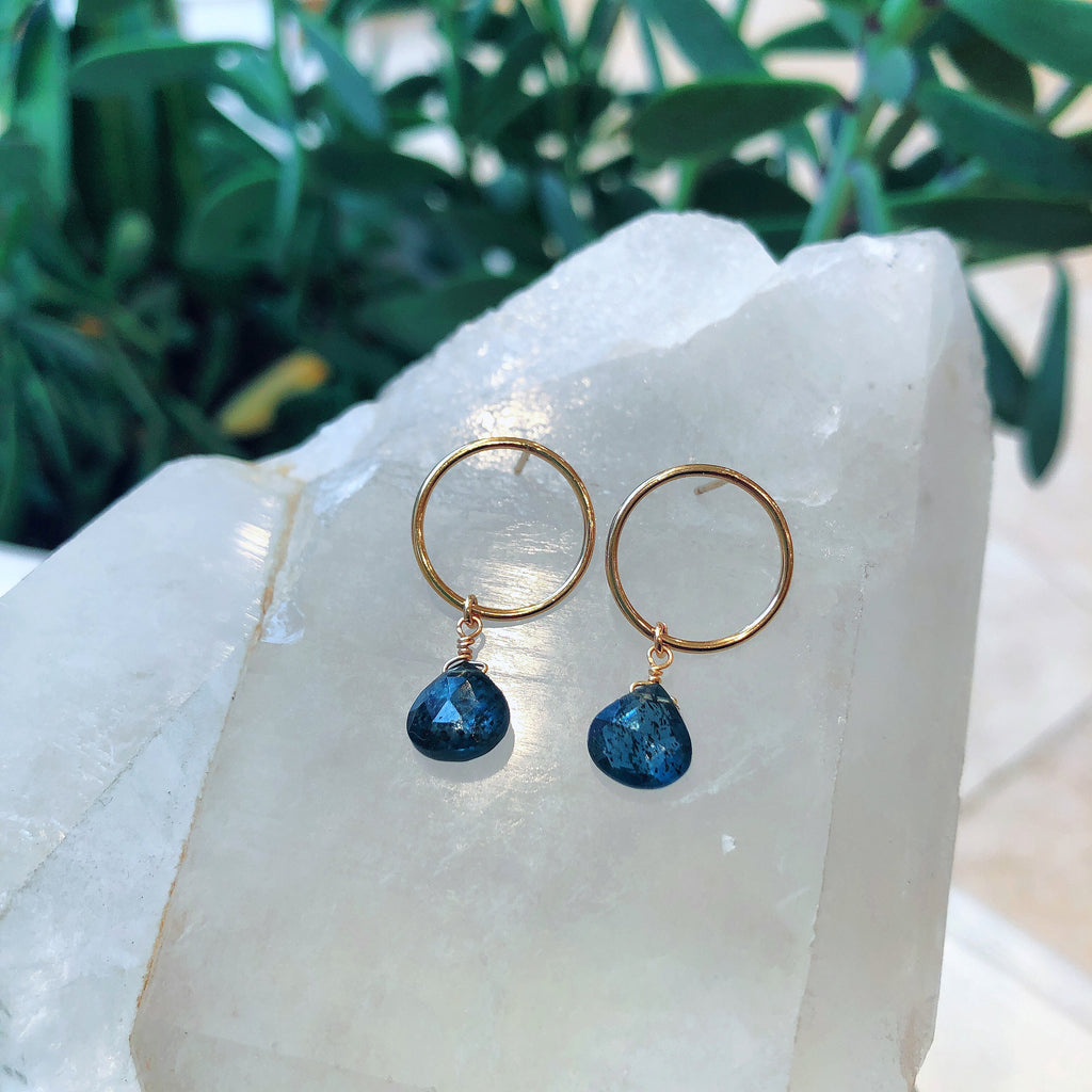 Gold Apatite Hoops