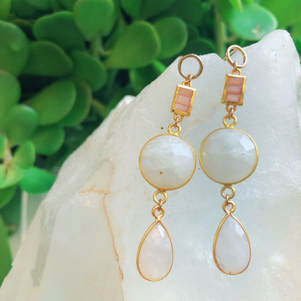 Coral Moontide Earrings