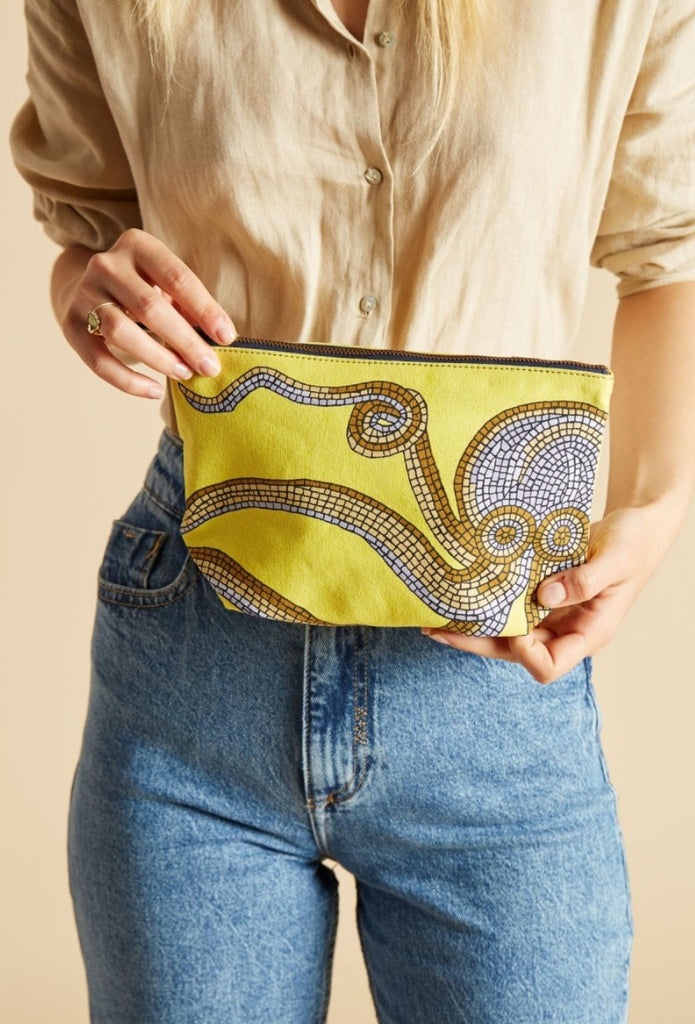 Lula Octopus Yellow Pouch