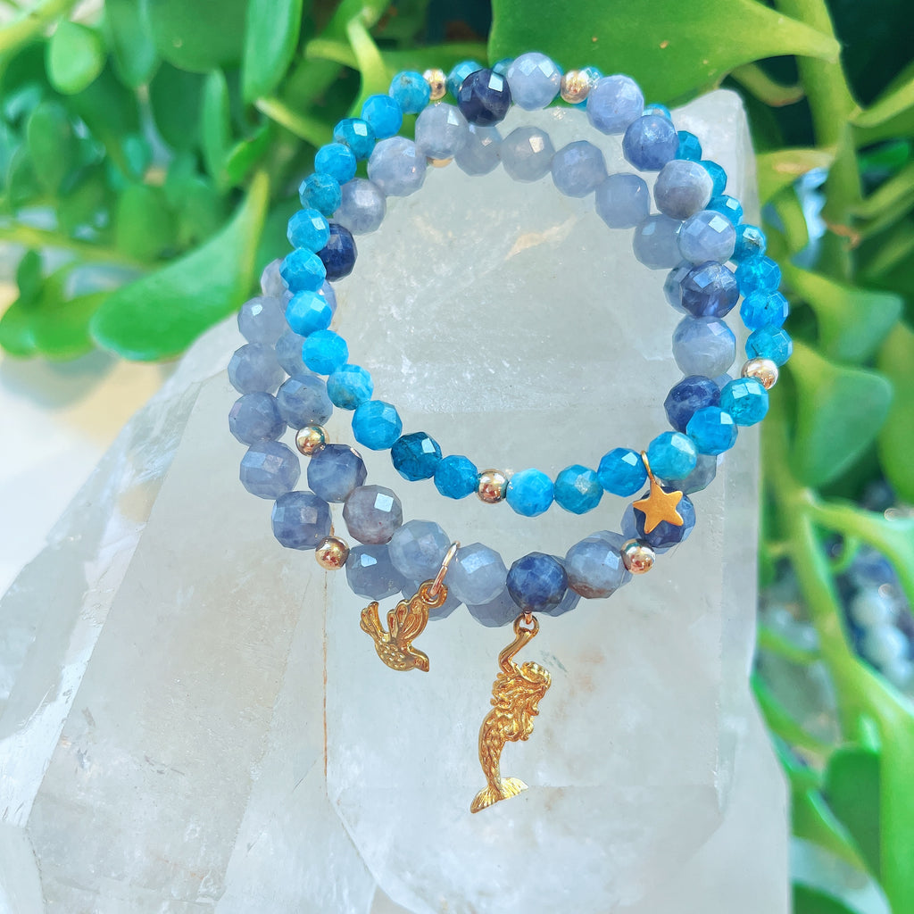 Blue Hues Bracelets w/ charms
